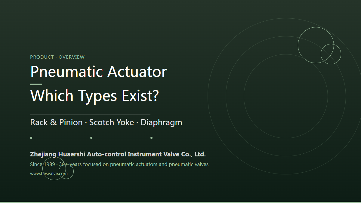 Types of Pneumatic Actuators: Their Differences and Features Explained
