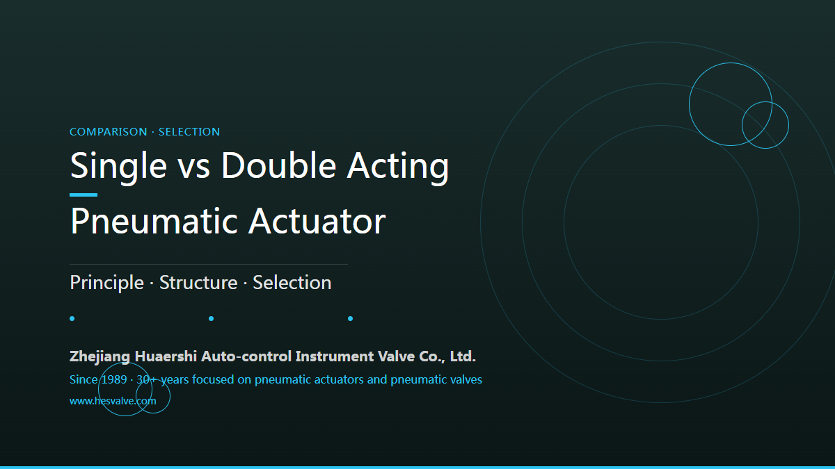Single-Acting vs Double-Acting Pneumatic Actuators: Operating Principles and Selection Explained