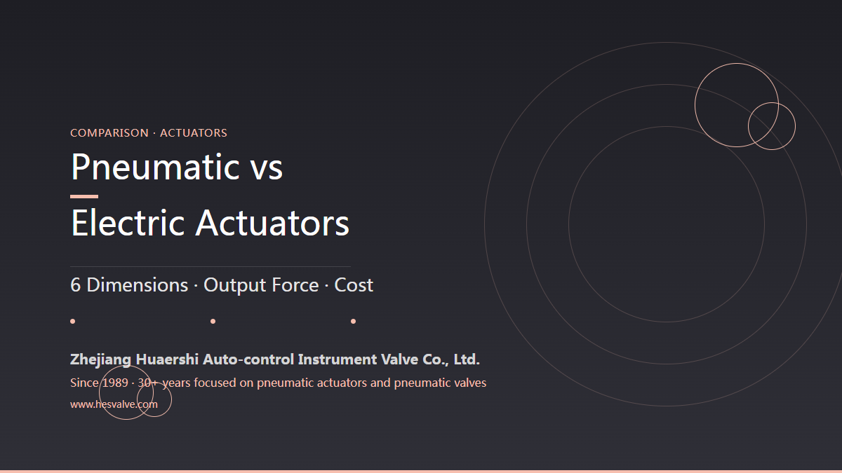 Pneumatic vs Electric Actuators: A Comparison Across 6 Key Selection Factors