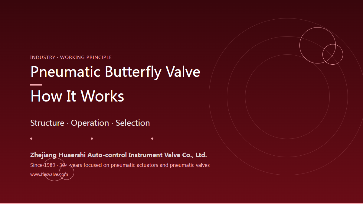 How Pneumatic Butterfly Valves Work: Construction, Operation and Selection