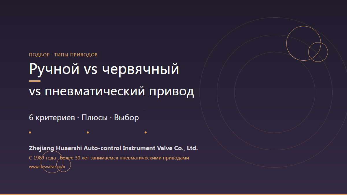 Ручной, червячный или пневматический привод? Сравнение трёх способов управления шаровыми кранами