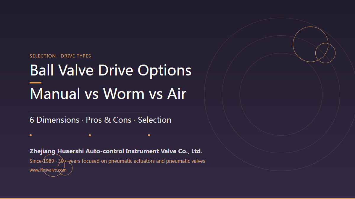 Manual, Worm-Gear or Pneumatic? A Complete Comparison of Three Ball Valve Operating Methods