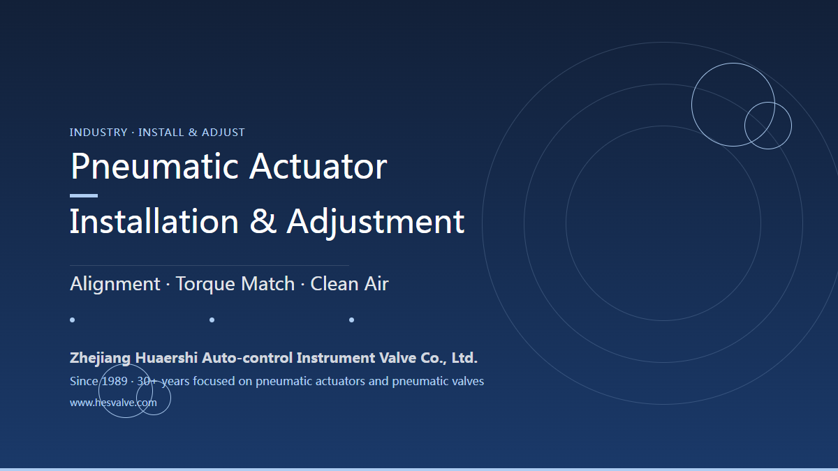 Pneumatic Actuator Installation and Adjustment: 6 Essentials for Smooth Operation
