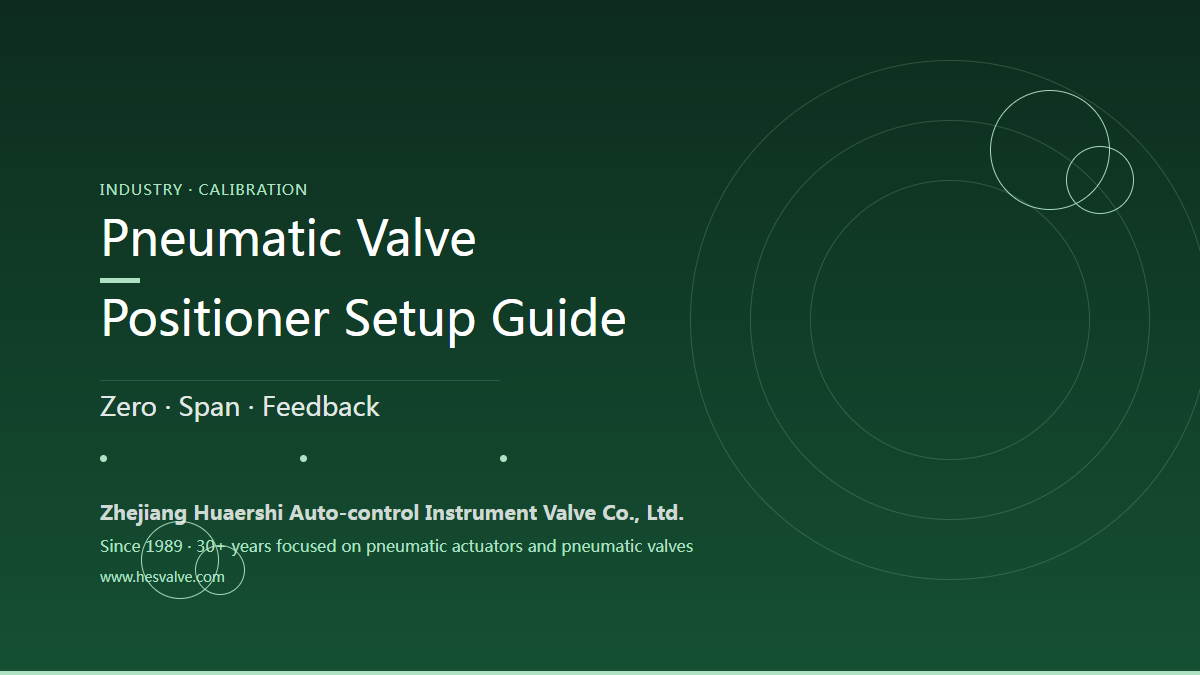 How to Adjust a Pneumatic Valve Positioner: Zero, Span and Feedback Calibration in 6 Steps