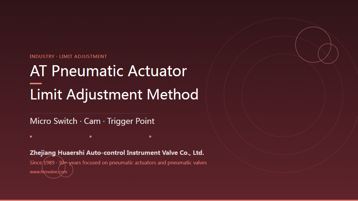 How to Adjust AT Pneumatic Actuator Limits: 6 Steps for the Limit Switch Box and Microswitches