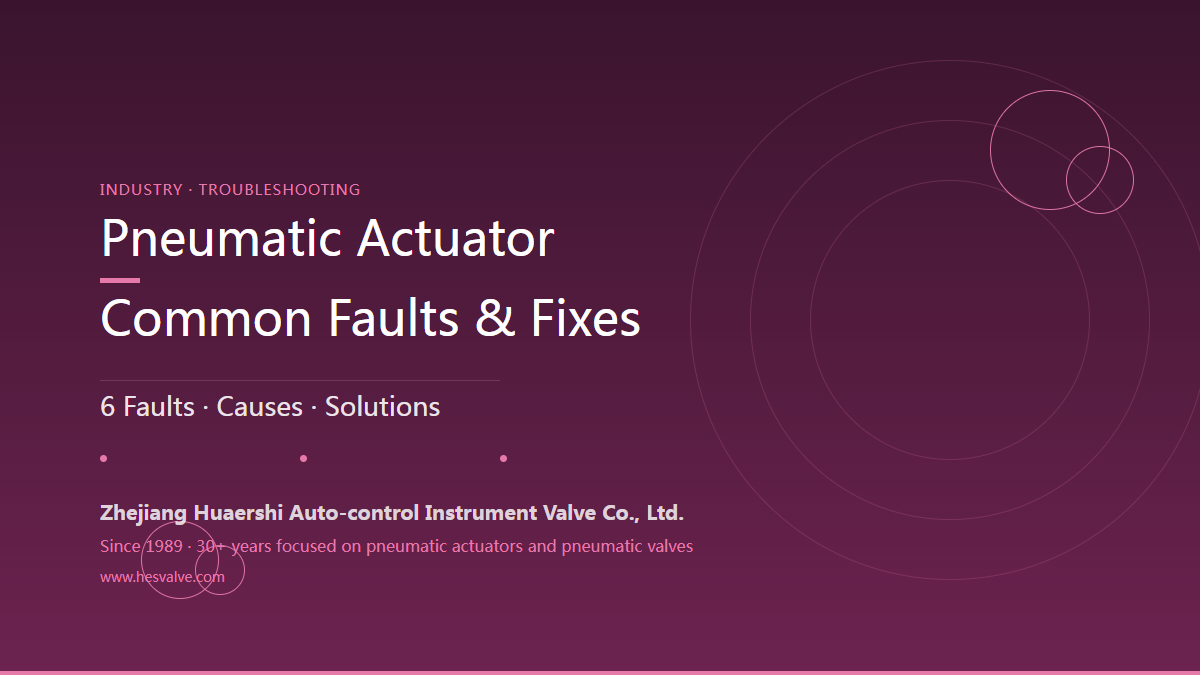 6 Common Pneumatic Actuator Faults - Causes and Solutions Explained at Once