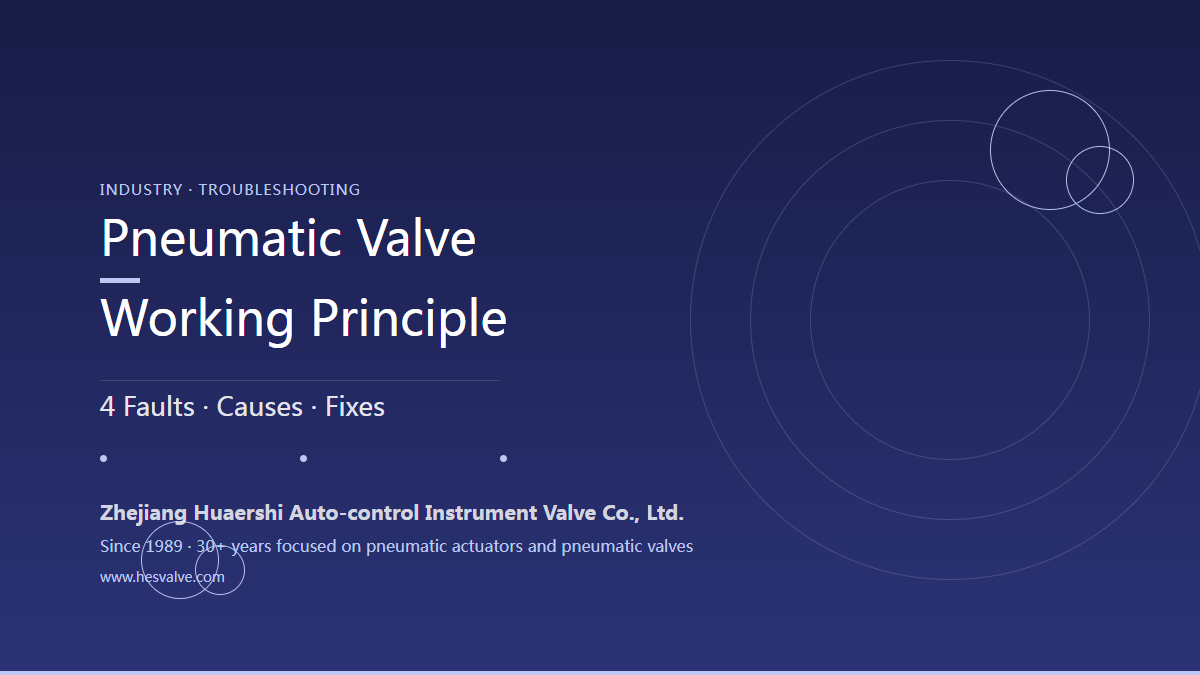 Pneumatic Valve Working Principle + Troubleshooting 4 Common Faults