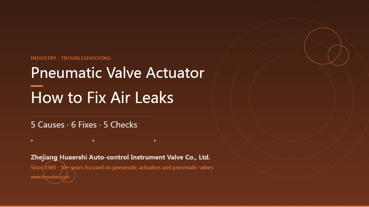 How to Handle Air Leakage in Pneumatic Valve Actuators - Causes, Fixes and Prevention