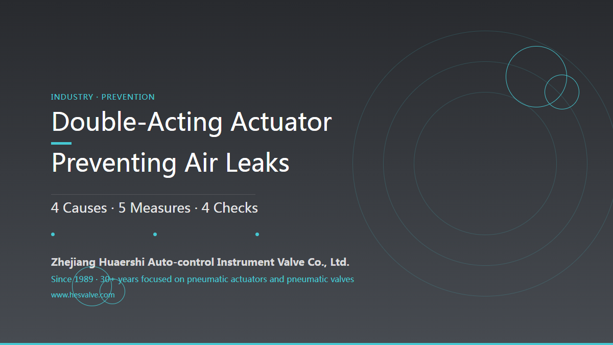 How to Prevent Air Leakage in Double-Acting Pneumatic Actuators - Causes, Measures and Maintenance