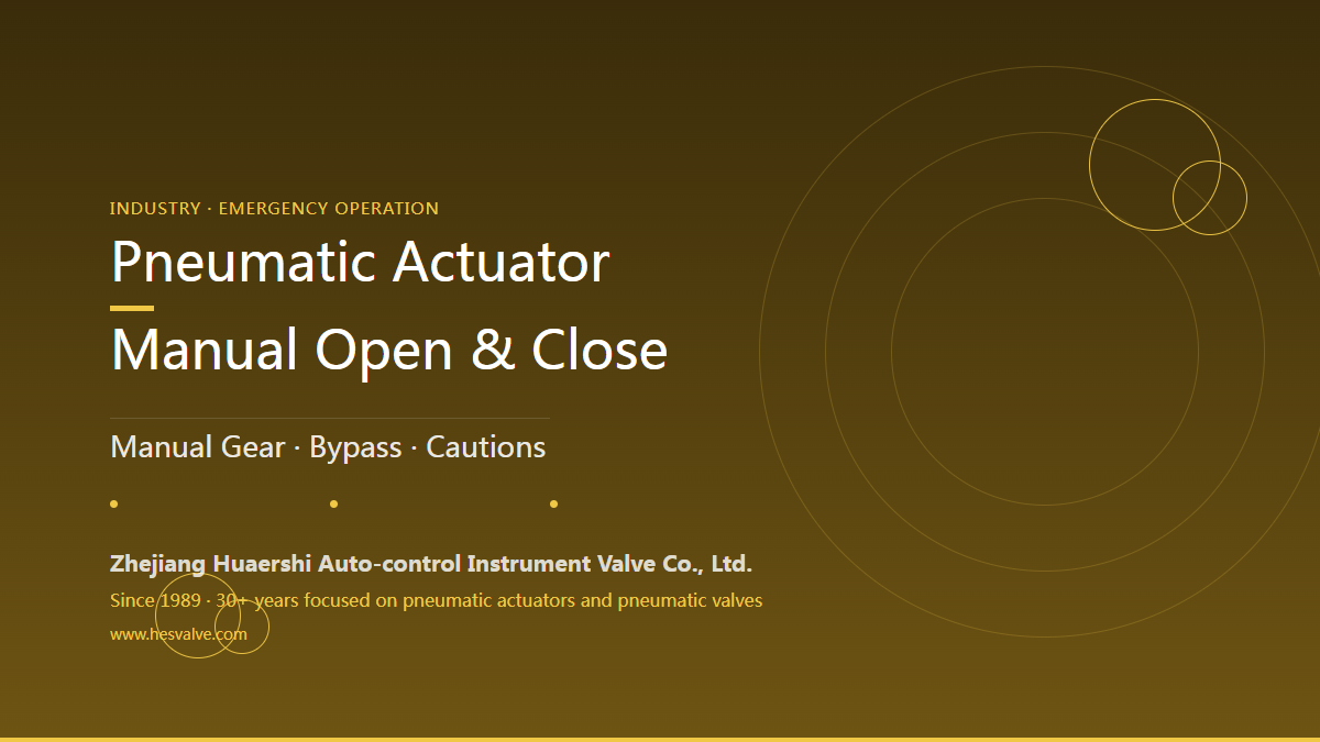 How to Operate a Pneumatic Actuator Manually - Manual Mechanism vs Bypass Valve