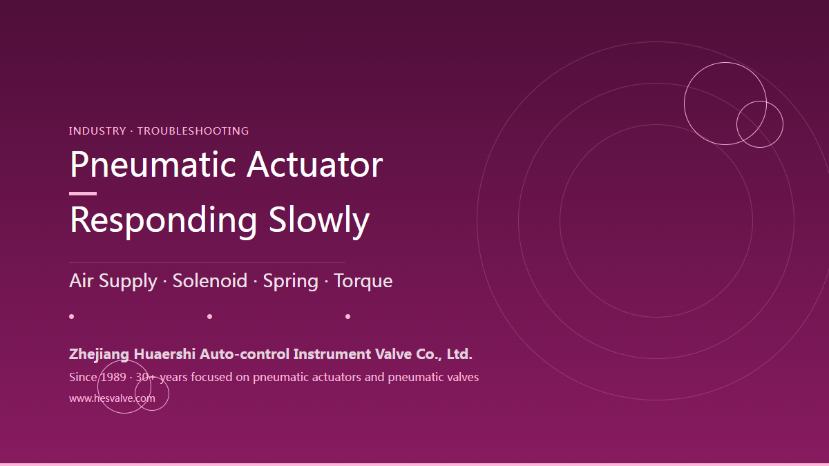 Pneumatic Actuator Responding Slowly? 4 Main Causes + Solutions Explained at Once