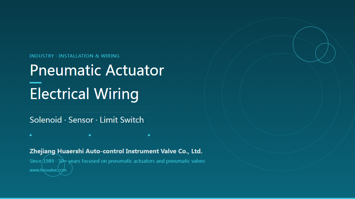 Pneumatic Actuator Electrical Wiring Methods: Solenoid Valve, Sensors and Limit Switches Explained at Once