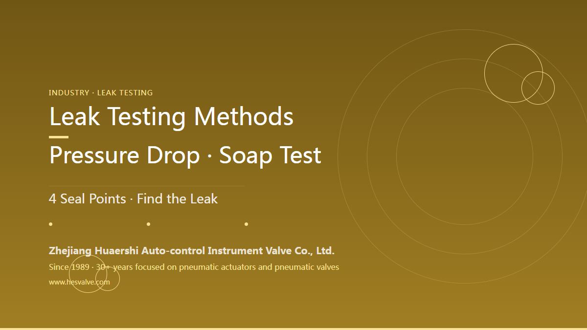How to Test the Airtightness of a Pneumatic Actuator