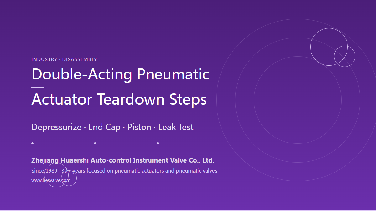 Disassembly Steps for Double-Acting Pneumatic Actuators