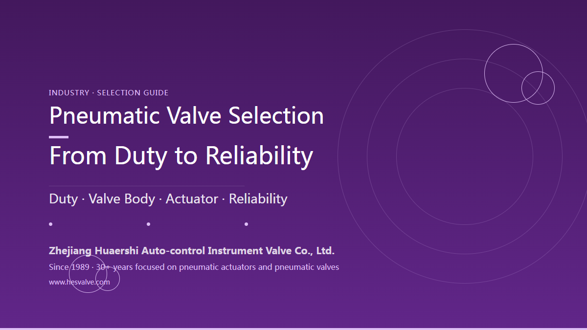 Pneumatic Valve Selection Guide