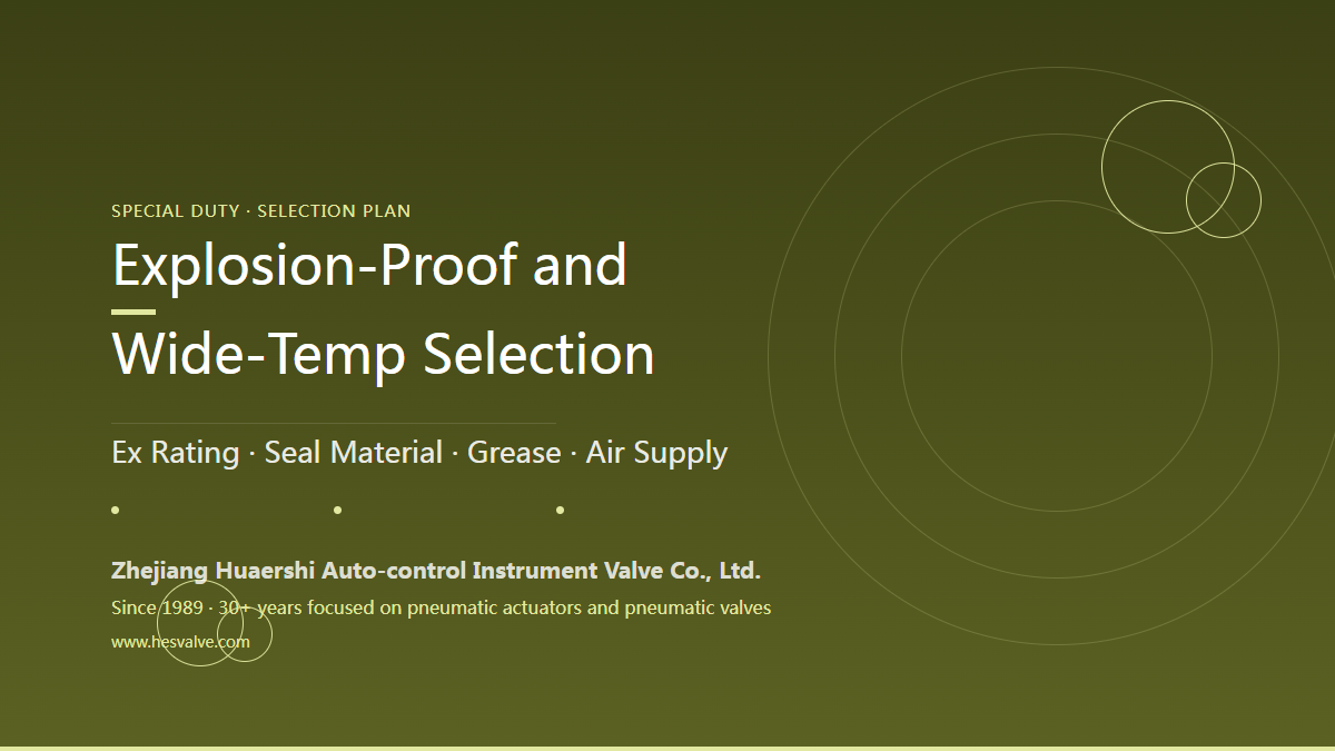 Pneumatic Actuators for Explosion-Proof and Wide-Temp Duty