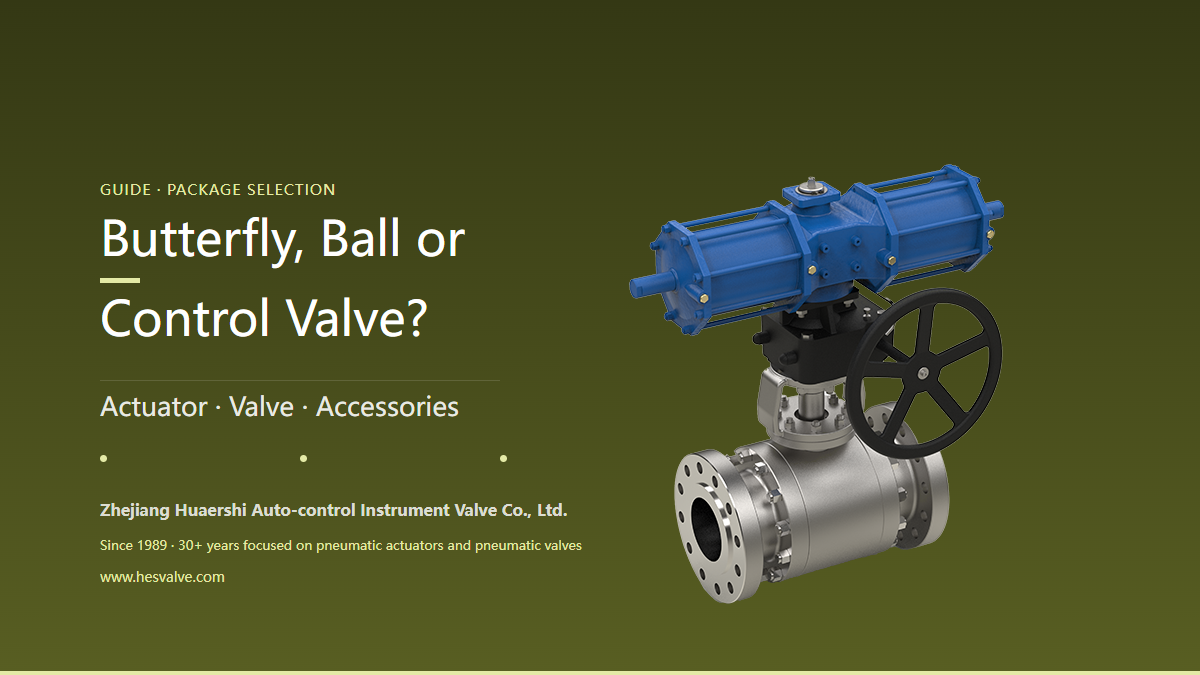 How to select complete sets of Zhejiang Huali pneumatic butterfly valves, ball valves, and control valves?