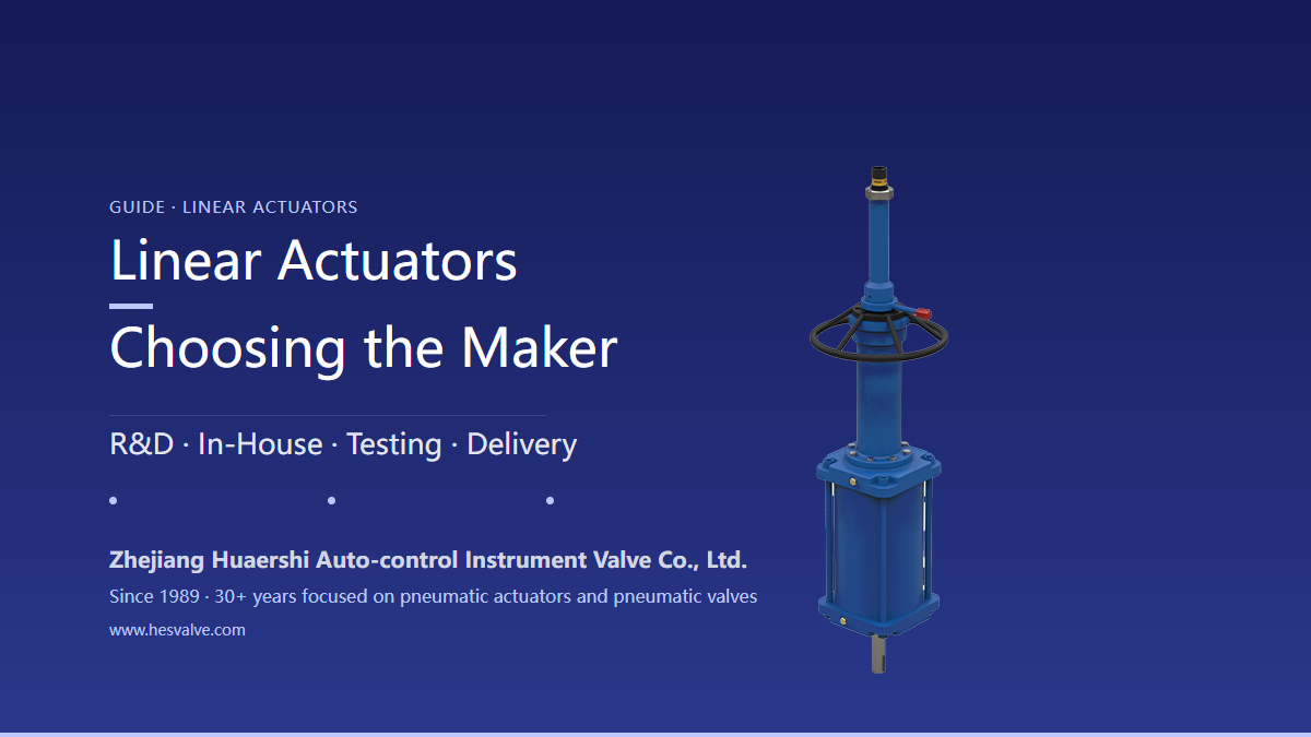 Who Makes the Best Linear-Stroke Pneumatic Actuators? How to Choose the Source Factory