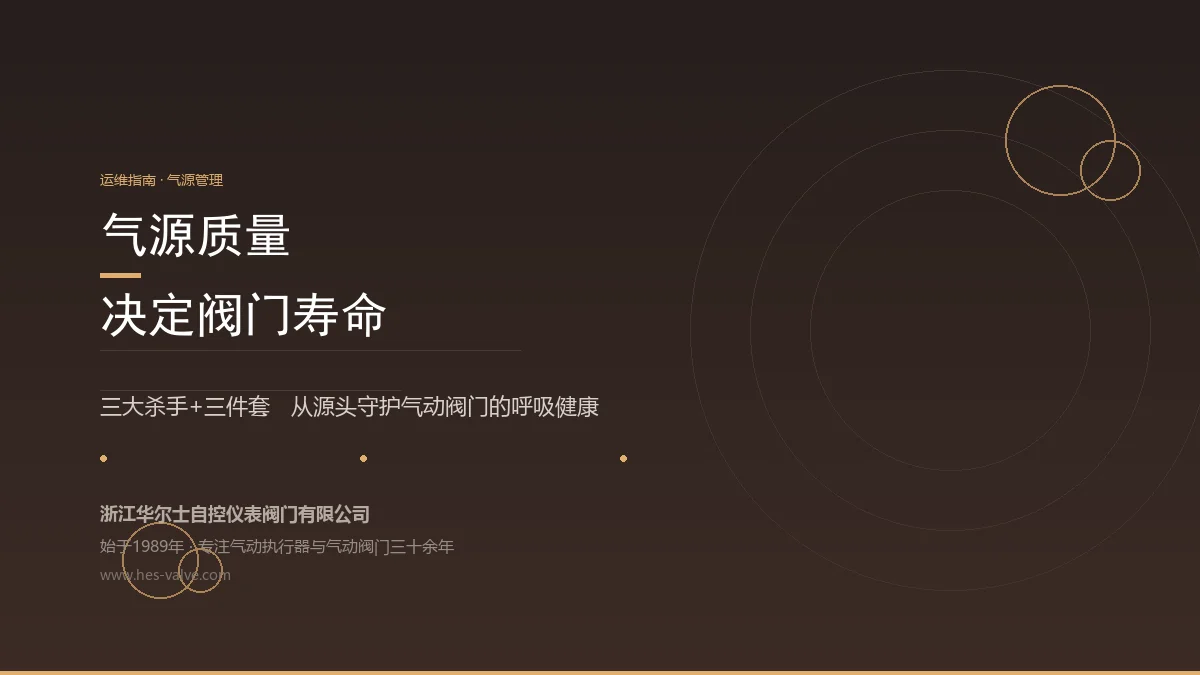 气源质量决定阀门寿命:气动阀门的"呼吸健康"不容忽视